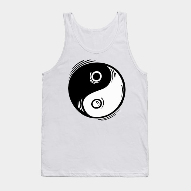 Ying Yang Illustration Tank Top by Weldi - 33 Studio Design